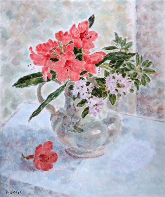 § Oliver Messel (1904-1978) Nymans Rhododendrons 24.5 x 20in.